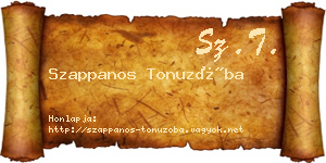 Szappanos Tonuzóba névjegykártya